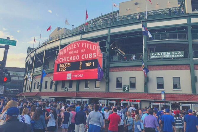 Chicago Cubs Baseball Game Ticket at Wrigley Field - Before first pitch: fan activities, dining you buy, and Cubs merchandise