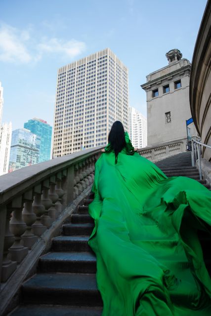 Chicago Luxury Flying Dress Photoshoot - Posing help that actually makes a difference